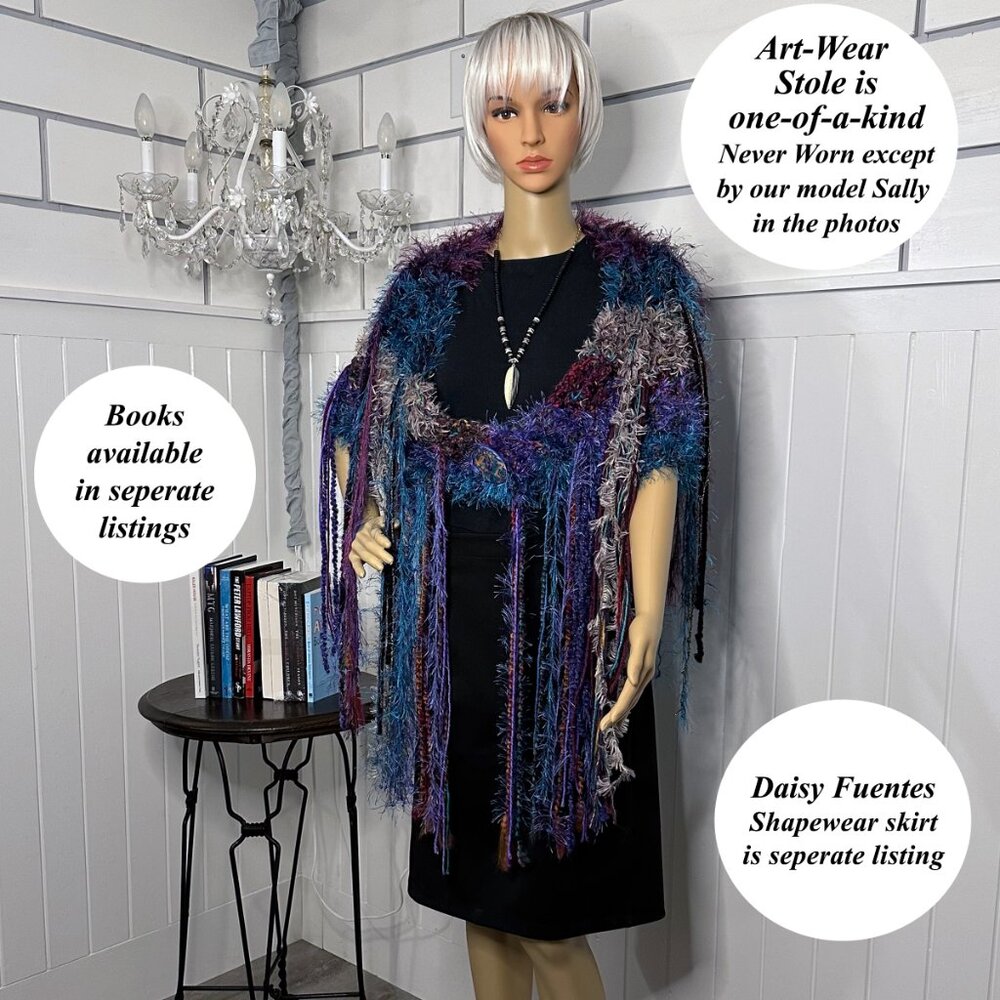 NEW Boho Stylishly Warm! Women Shawl Wrap Art handmade Never Worn OFFERS WELCOME